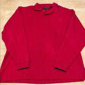 Alexander Julian Classic Red long Sleeve Polo Shirt